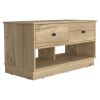 Uranus Storage Bench, Two Drawers, Two Open Shelves