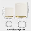 Set of 2 Modern Velvet Fabric Storage Ottomans - Round Design with Ample Storage Space for Bedroom Organization - Durable, Sturdy, and No Assemble