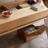 Elevating Center Table Low Table 100% Solid Oak Wood Top Plate Desk Coffee Table Width 120 x Depth 65 x Height 45 cm Study Desk Work From Home Easy To