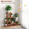 Indoor & Outdoor Wood Plant Stand for Multiple Plants