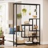 6-Tier Tall Plant Stand 71" Metal Indoor Plant Shelf with 10 Hanging Hooks