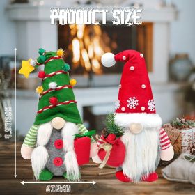 2Pcs Christmas Gnomes Plush Decorations, Christmas Elf Gnomes Swedish Tomte Plush Gnome - Xmas Thanksgiving Home Party Ornaments Boy Girl Decor (Color: Christmas)