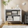 Sideboard Storage Cabinet with Adjustable Shelves, Buffet Cabinet, Elegant Fashionable Storage Cabinet with Golden Handle and Metal Legs