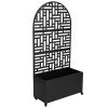 Metal Garden Bed with Trellis, 70 Inch Height Metal Planter Box with Trellis, Garden Box for Climbing Plants Vegetable