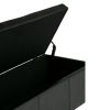Avalon - Storage Ottoman Bench - Midnight Black