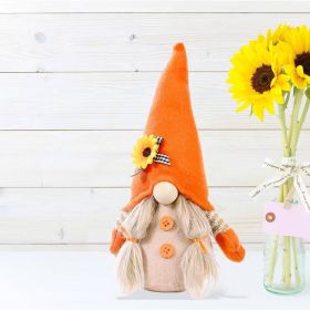 Christmas Gnomes Plush Decoration,Gnome Plush Christmas Decoration Handmade Swedish Dwarf Scandinavian Tomte Elf Gnomes for Home Office Table Decor (Color: Light Orange-g)