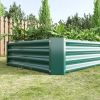 Raised Garden Bed Outdoor, 6Ã—3Ã—1ft , Metal Raised Rectangle Planter Beds for Plants, Vegetables, and Flowers - Green