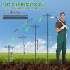 Outdoor Shepherds Hook Adjustable Height Metal Garden Hanger with 5-Prong Base & Double Hooks for Bird Feeders, Lanterns, Wedding Patio Decor  for Bir